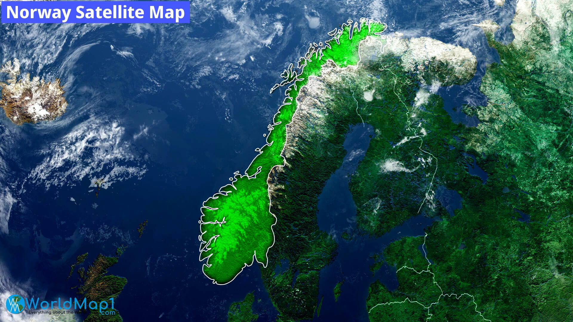 Norway Satellite Map